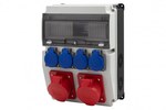 Розподільна коробка CAJA 12M BICOLOR - розетки 2x16A 5p, 4x230V